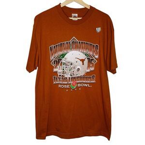 Vintage Texas Longhorns 2005 Rose Bowl National Champions T-shirt Mens Large NWT